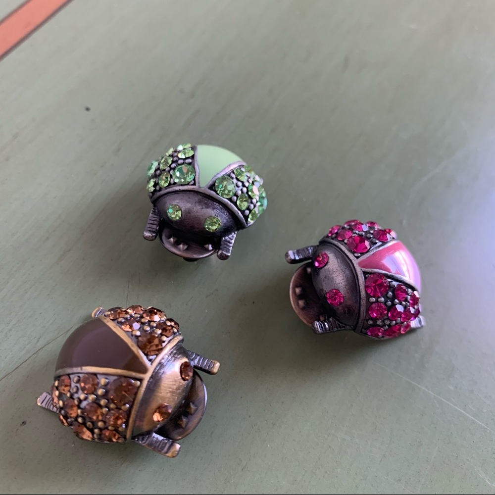 GAP Multicolored Ladybug Brooches